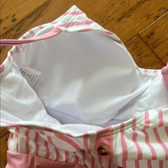 Coral Reef Pink Striped Swimsuit BRAND NEW - Picture 3 of 6